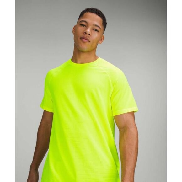 LULULEMON Metal Vent Tech Short-Sleeve Shirt Size Small Highlight Yellow - Picture 3 of 8